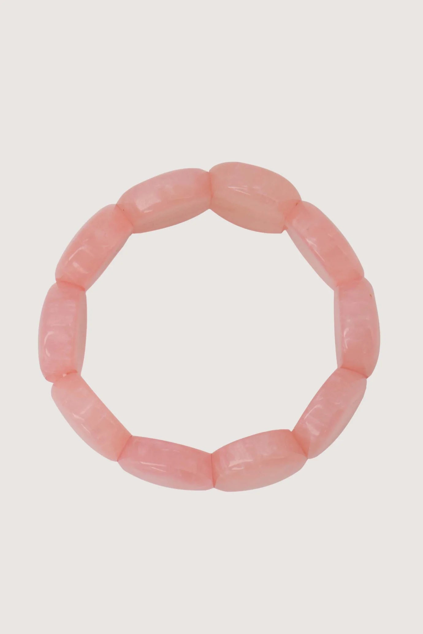 Zusss armband van kralen elastiek crispy pink