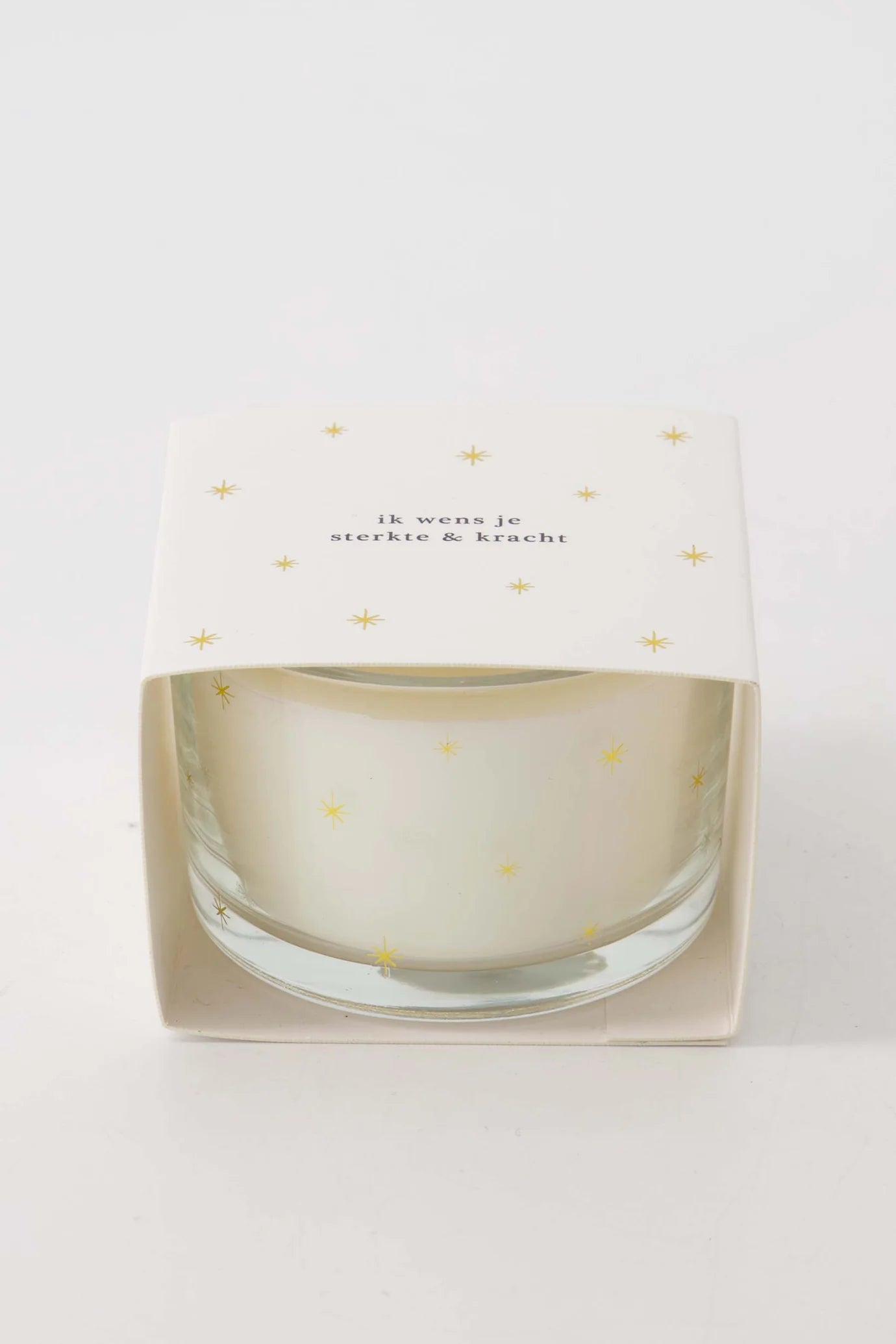 Zusss geurkaars in wikkel liefde & kracht wit/goud