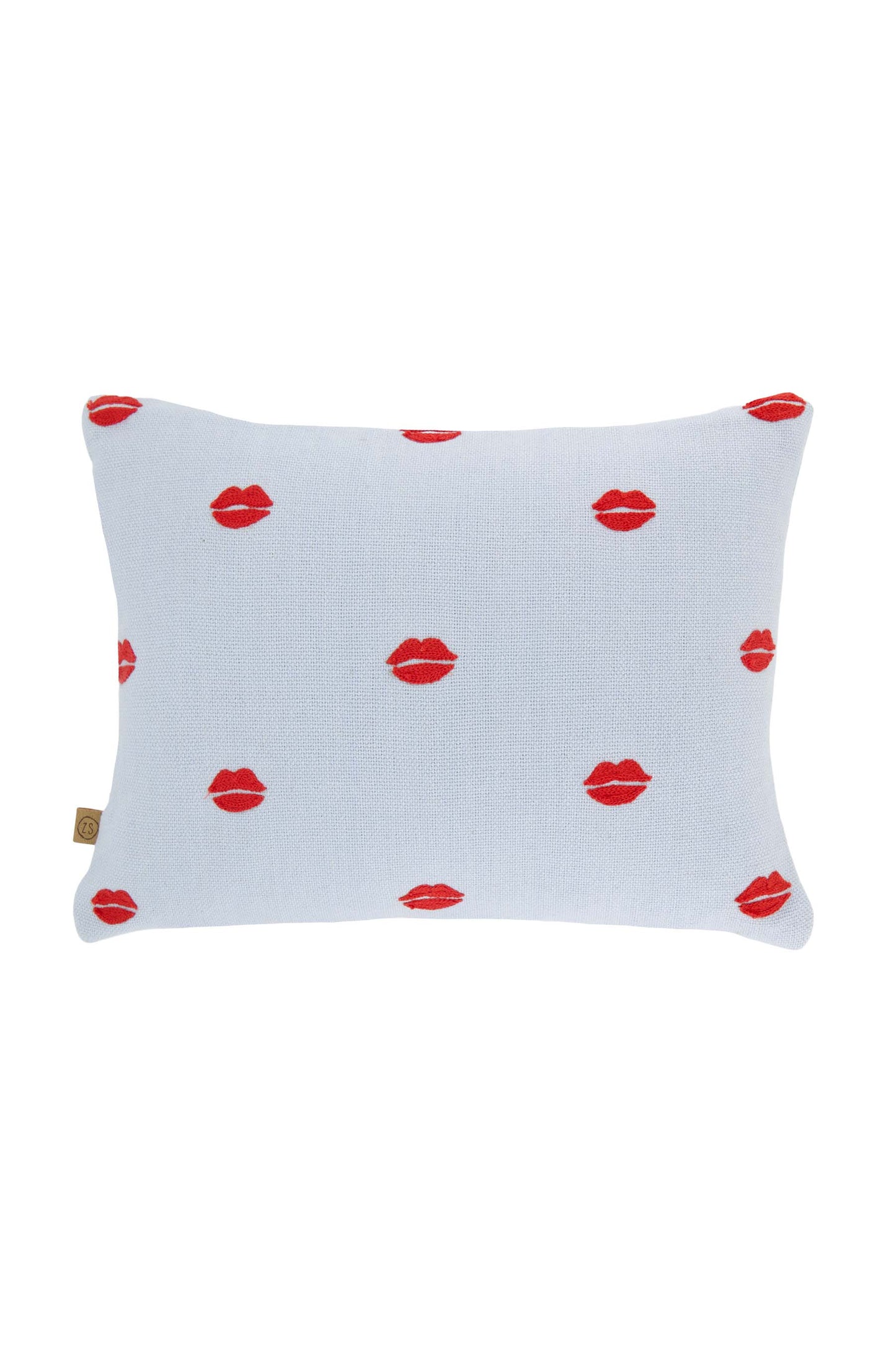 Zusss kussen bisous 25x35cm blauw/rood