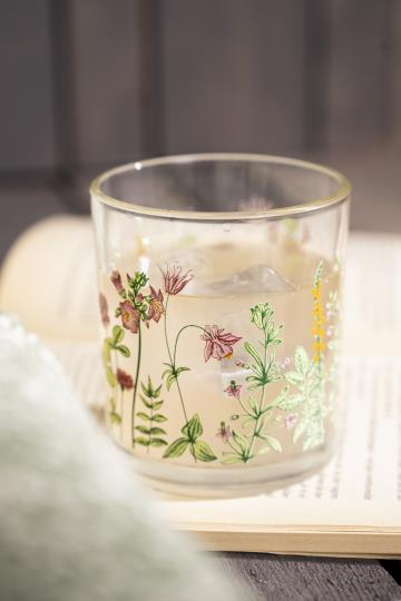 Drinkglas bloementjes