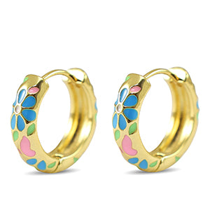 Oorbellen bloementjes blauw