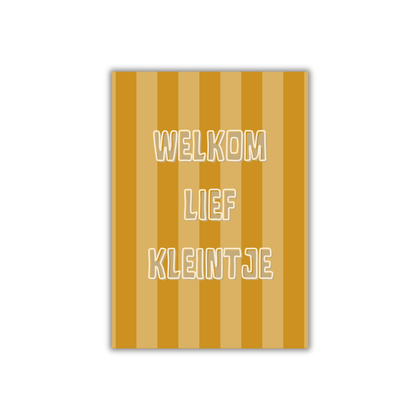 Postkaart welkom lief kleintje