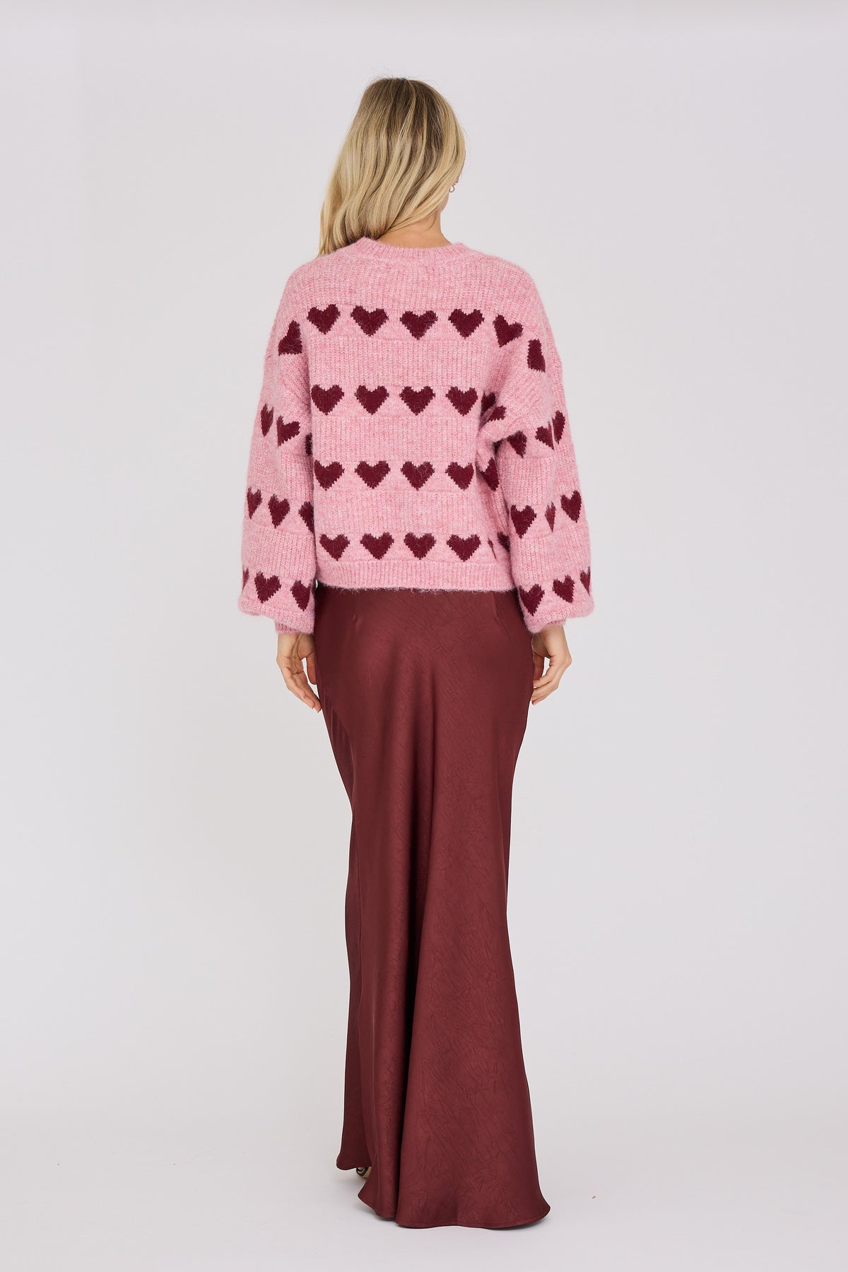 A-VIEW heart knit pullover