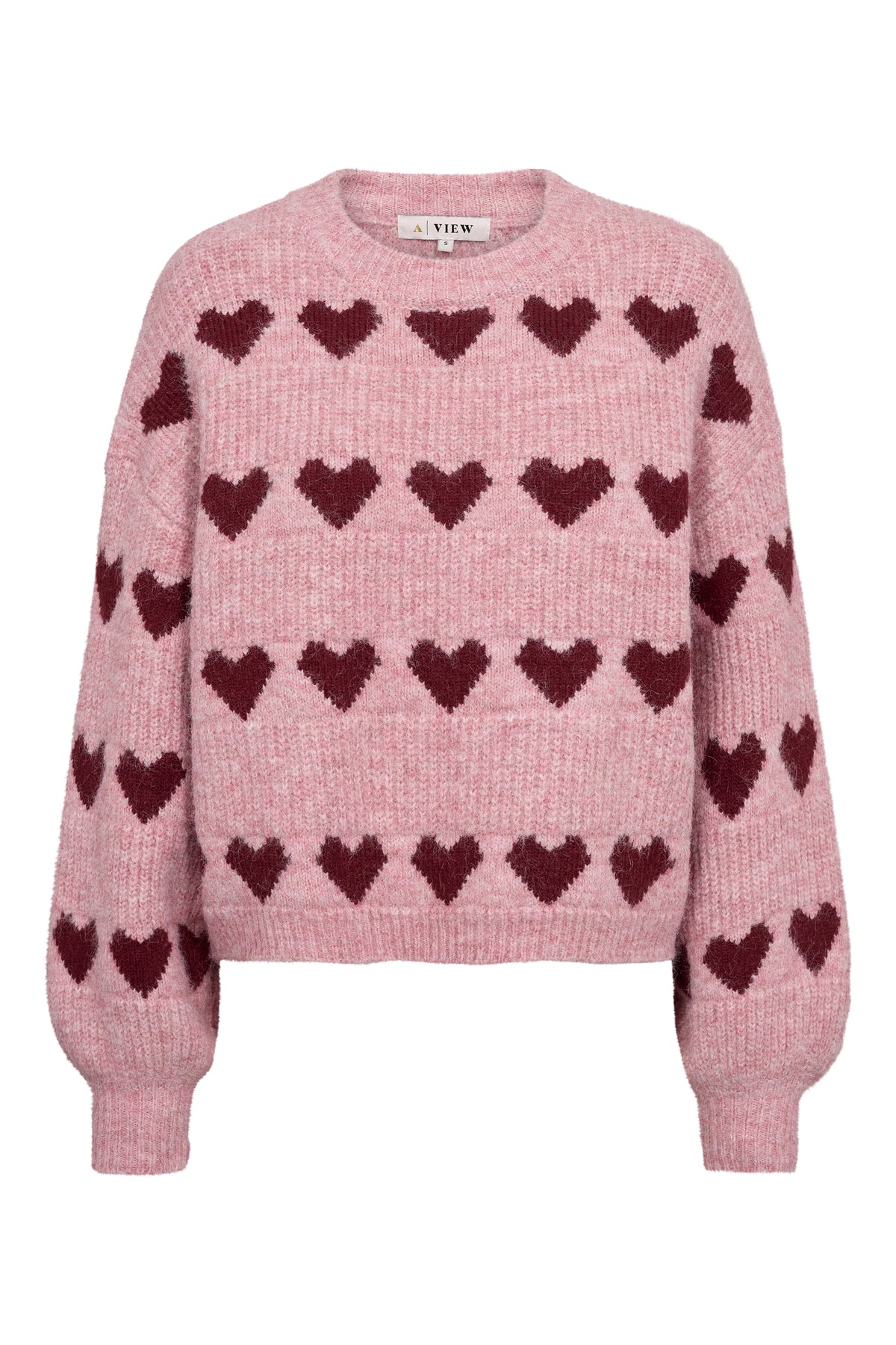 A-VIEW heart knit pullover