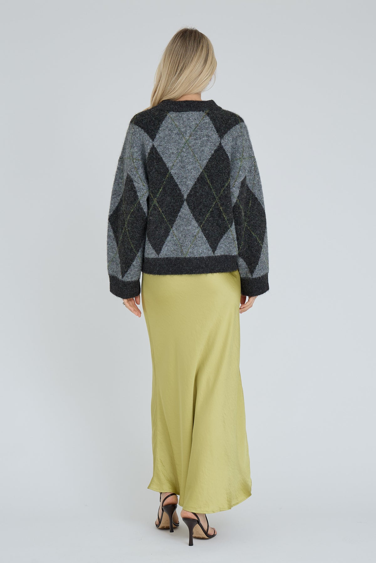 A-view harlekin knit pullover medium grey