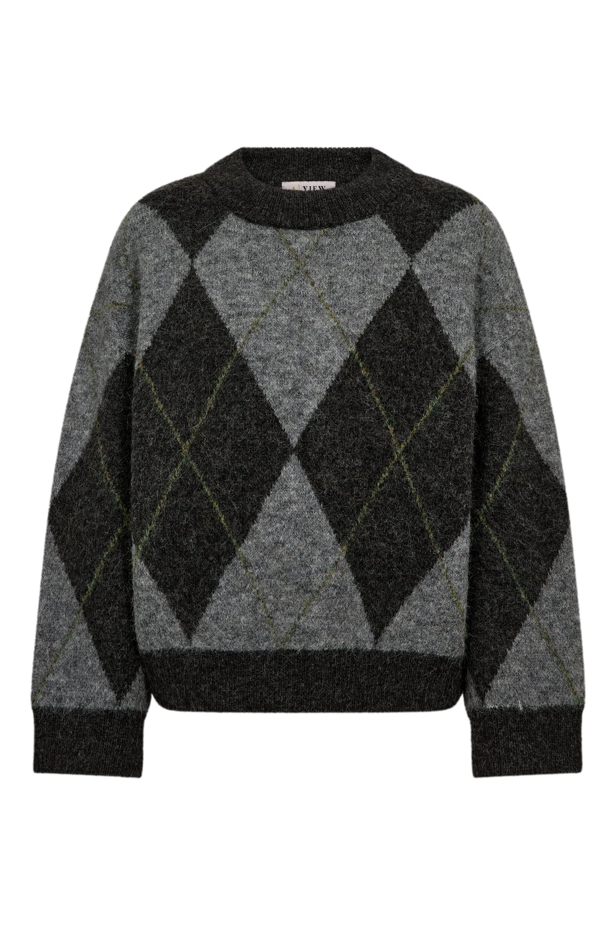 A-view harlekin knit pullover medium grey