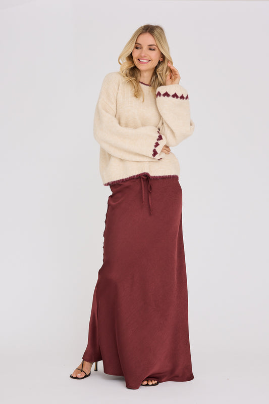 A-VIEW heart new knit pull over