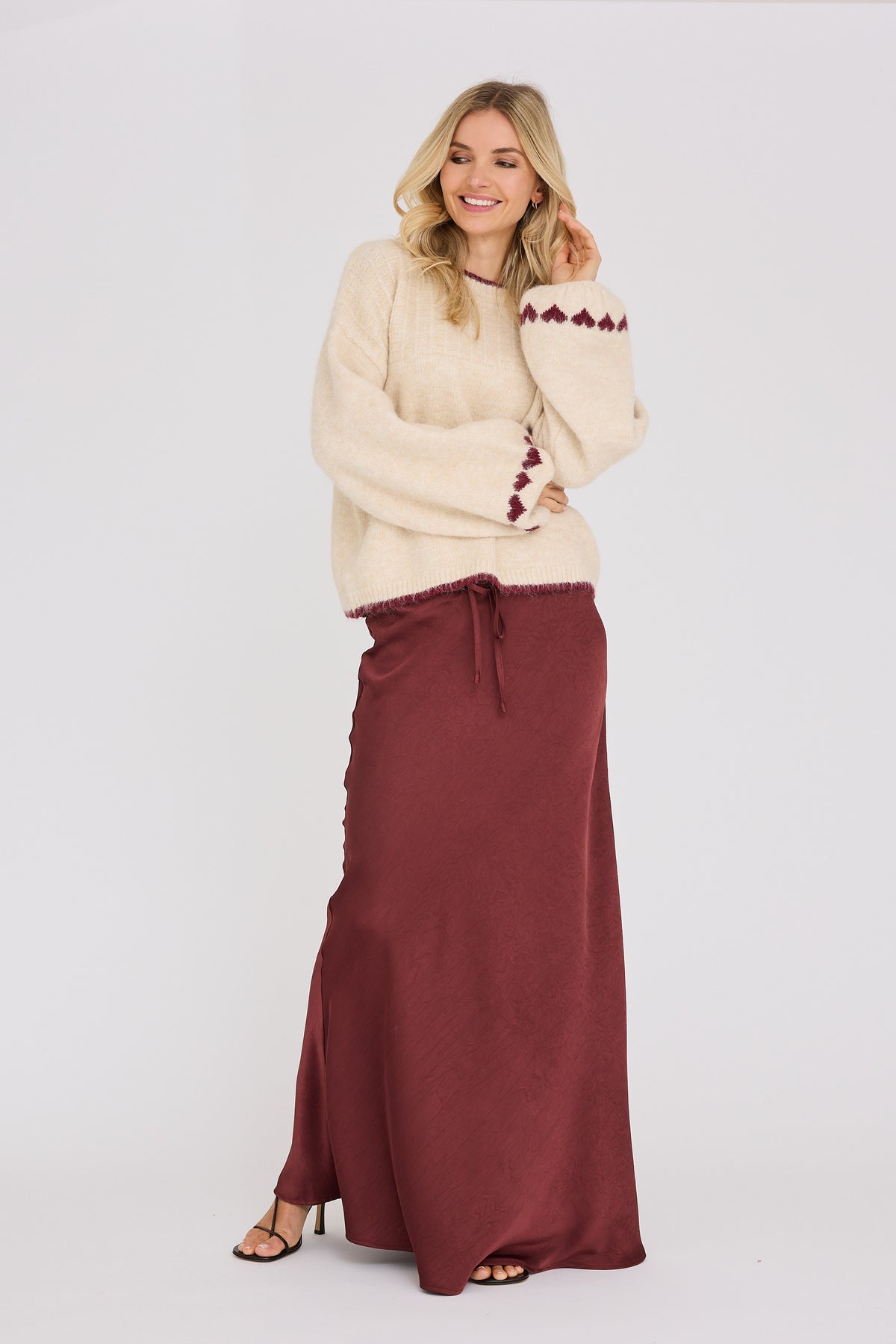 A-VIEW Emily Skirt deep burgundy