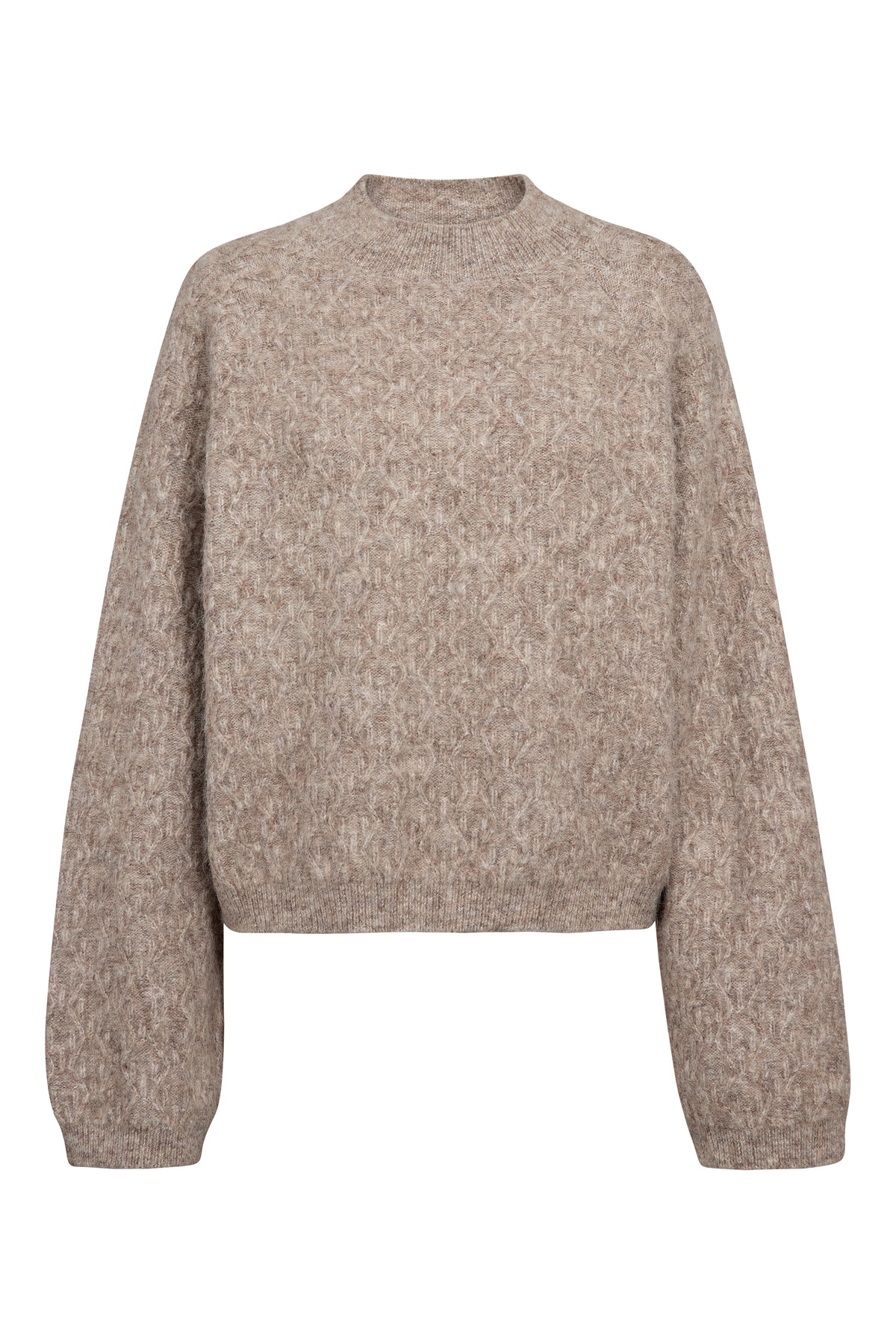 A-view olivia lurex knit pullover licht bruin