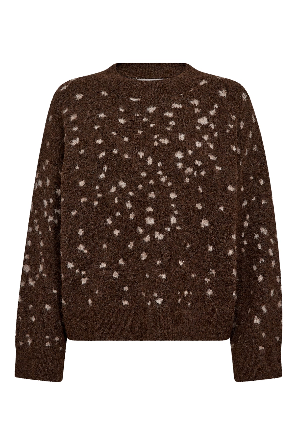 A-view deer knit pullover bruin zand
