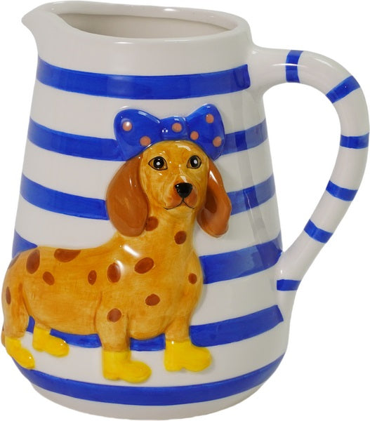 Aardewerk vaas met Teckel