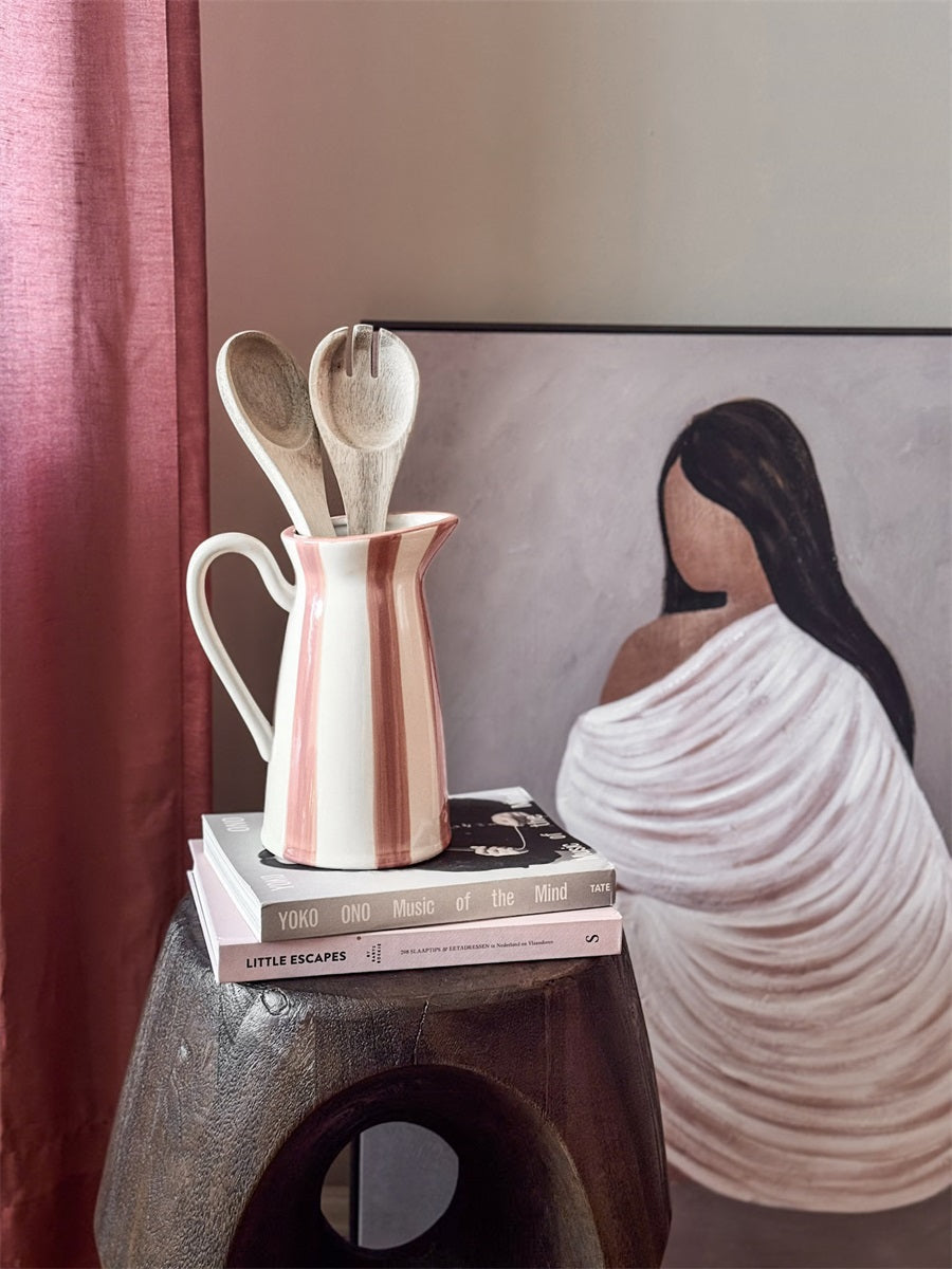 Aardewerk vaas met strepen