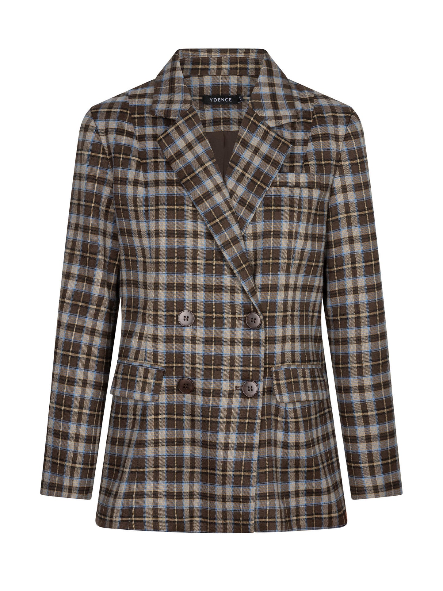 Ydence blazer novalee Brown blue check