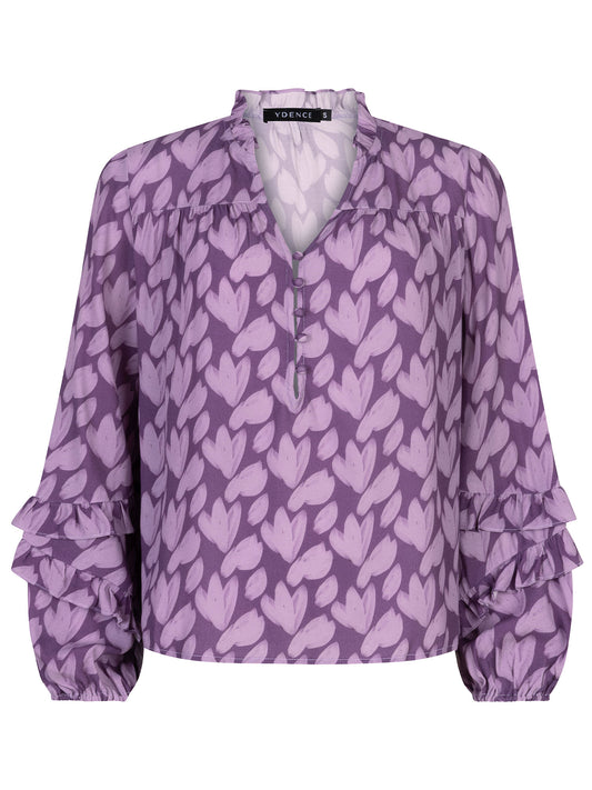 Ydence Blouse Ellie Purple flower