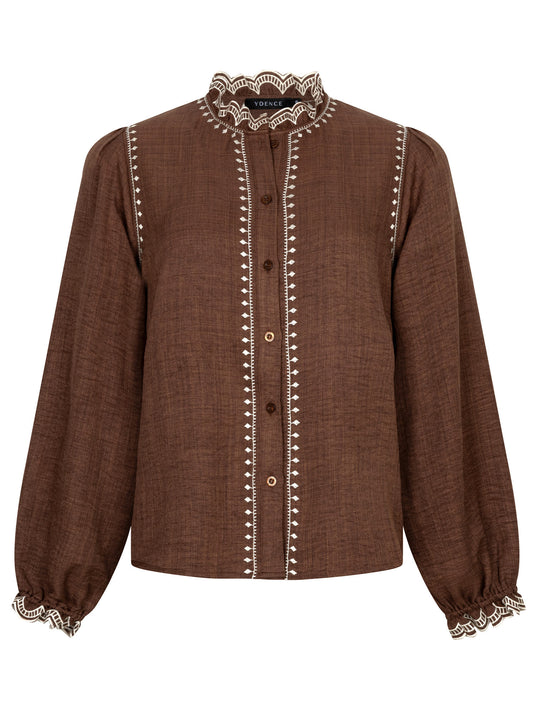Ydence blouse Hannah brown