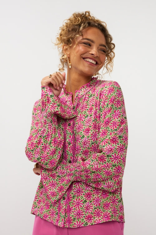Ydence Blouse Francesca pink flower