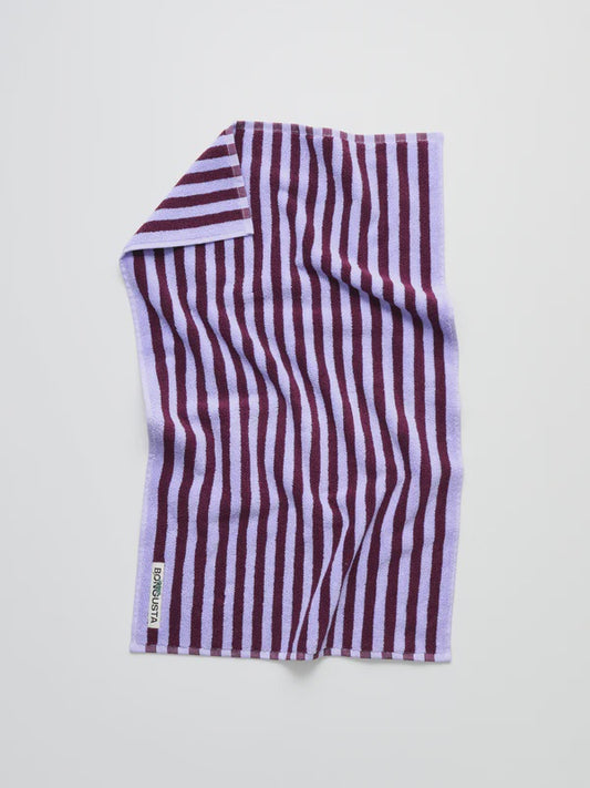 Bungusta Naram guest towel wine lavender blue