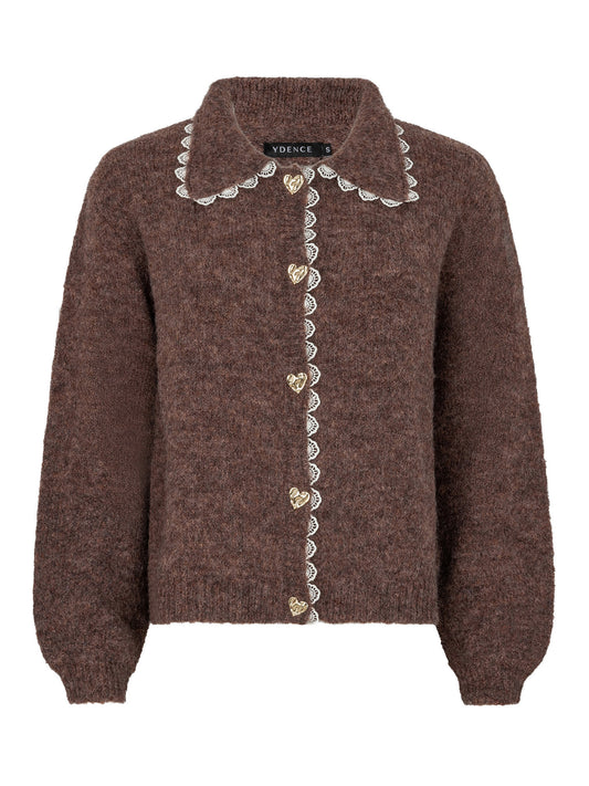 Ydence cardigan magnolia dark Brown