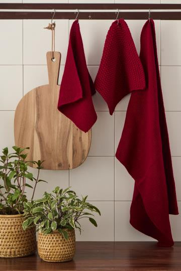 Ib Laursen handdoek roodkleurig