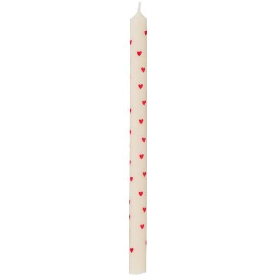 Ib Laursen kaarsje met hartjes rood