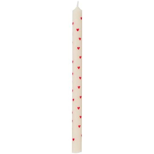 Ib Laursen kaarsje met hartjes rood