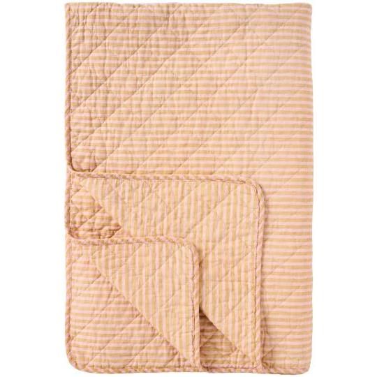 Ib Laursen quilt roze geel streep