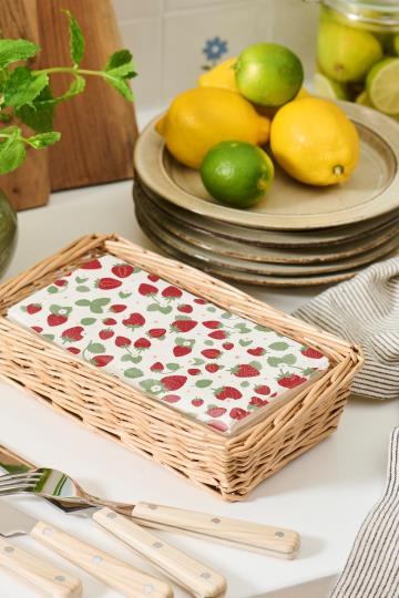 Ib Laursen servetten aardbeien