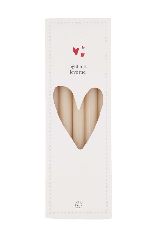 Zusss box with 10 small candles beige