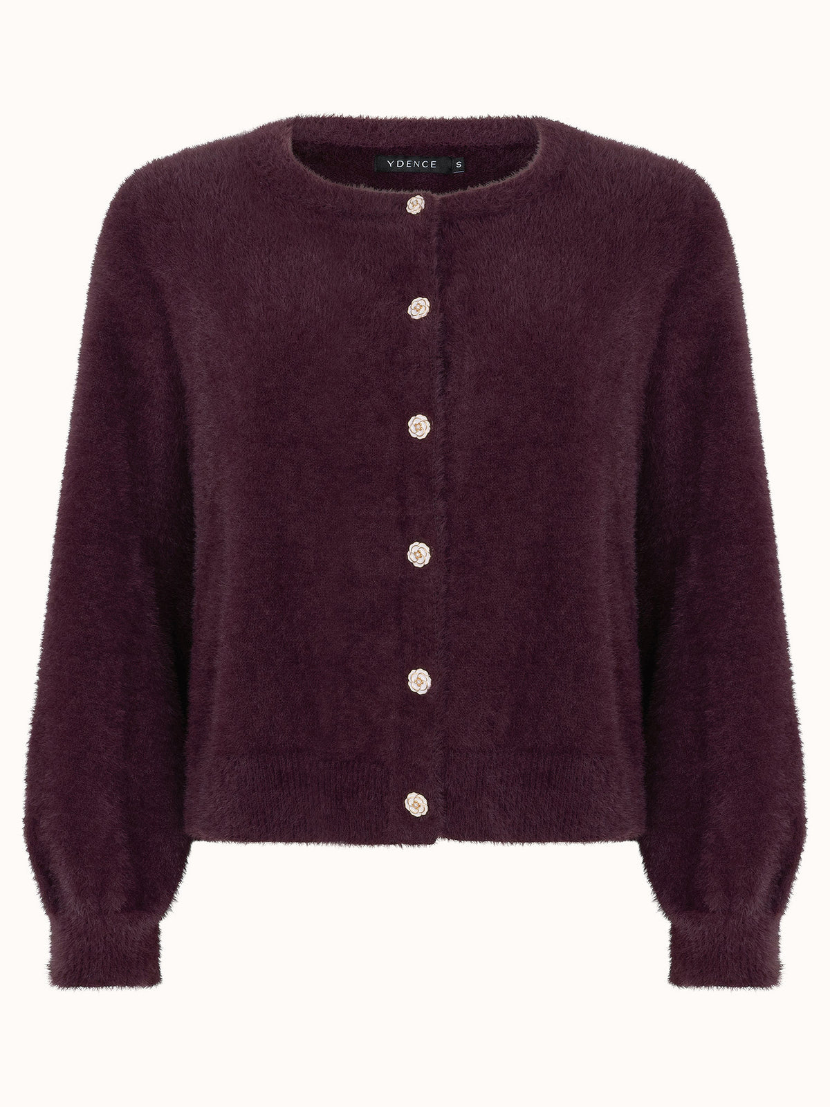 Ydence Knitted Cardigan Maaike plum