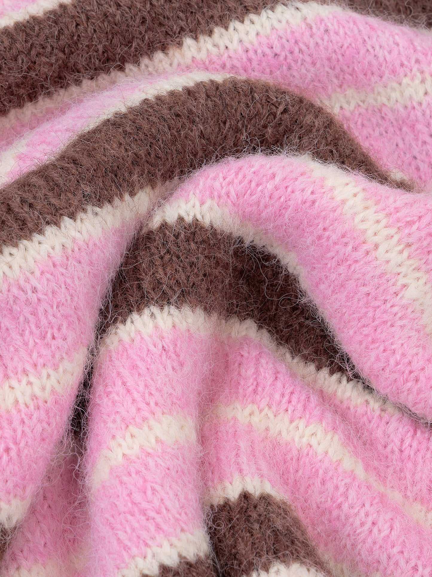 Ydence Knitted sweater Aria Mocha/pink