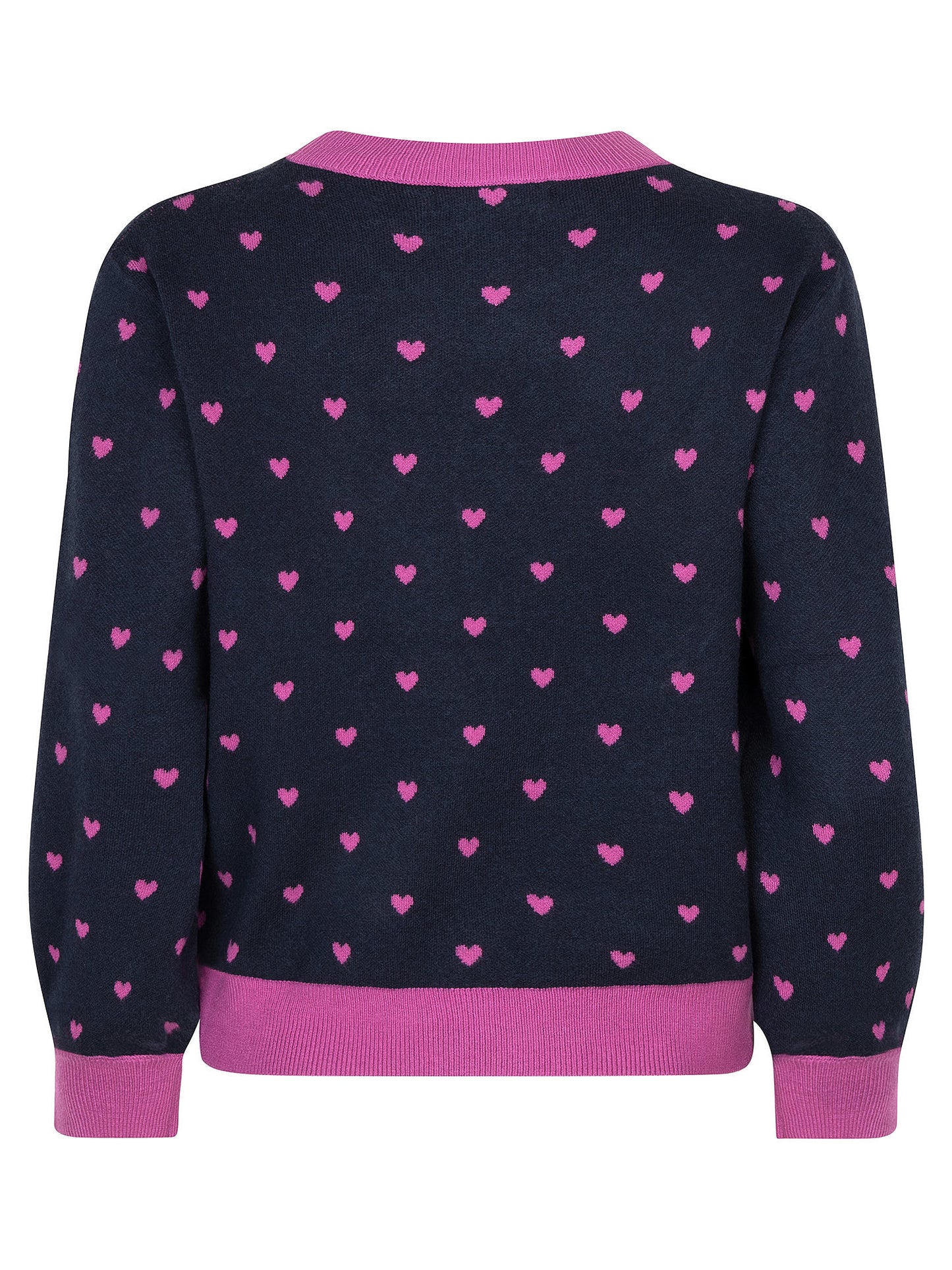 Ydence Knitted sweater Emily Navy/fuchsia purple