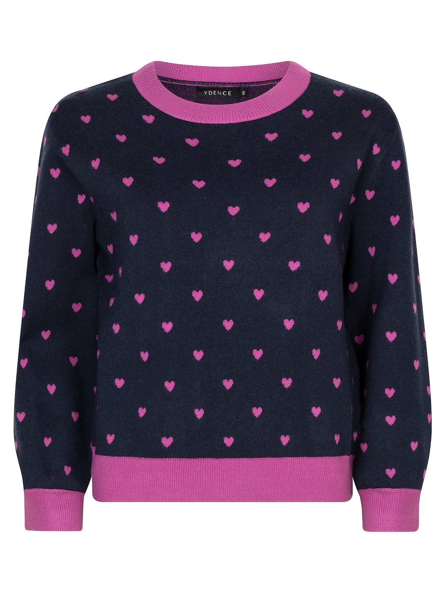 Ydence Knitted sweater Emily Navy/fuchsia purple