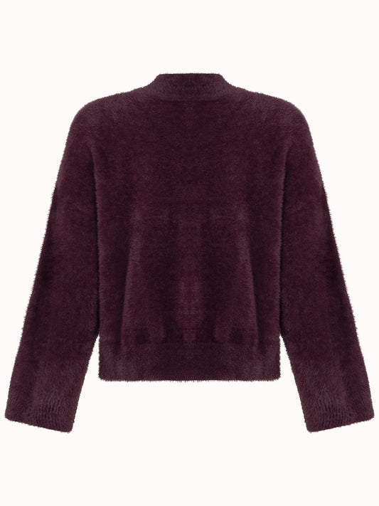 Ydence Knitted Sweater Patty Plum