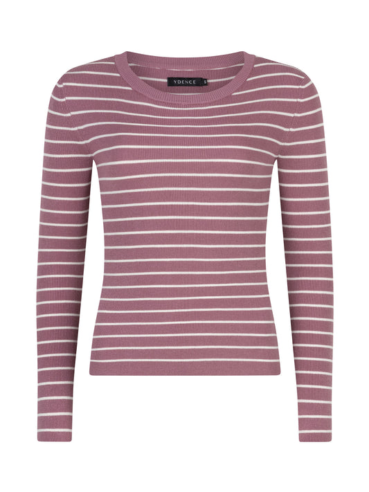 Ydence Knitted Top Devina Mauve/ecru
