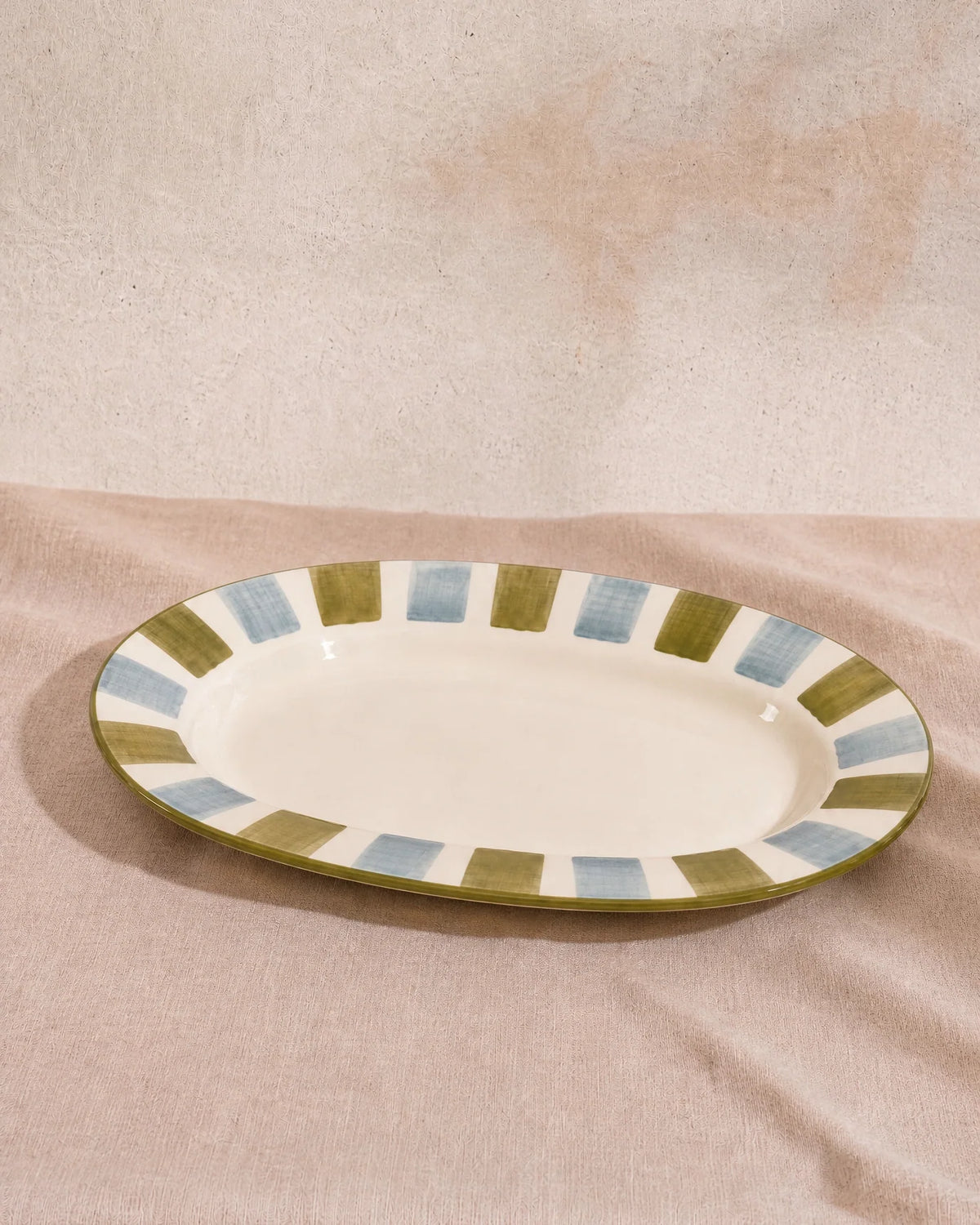 NINE Serving plate Green blue Mees