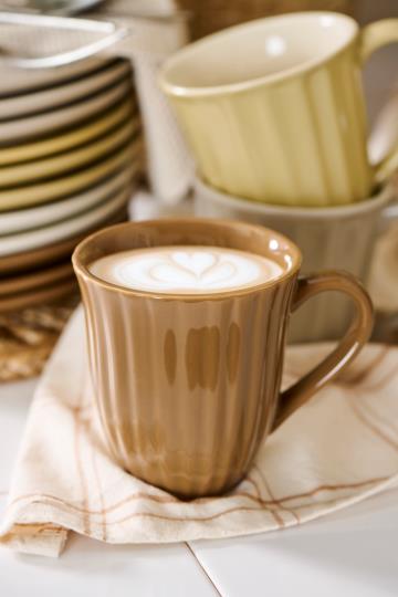 Ib Laursen Mug grooves Mynte Hazelnut