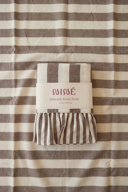 NINE Tablecloth Brown teddy
