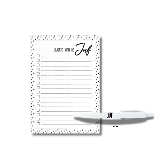 Notebook en Pen Juf