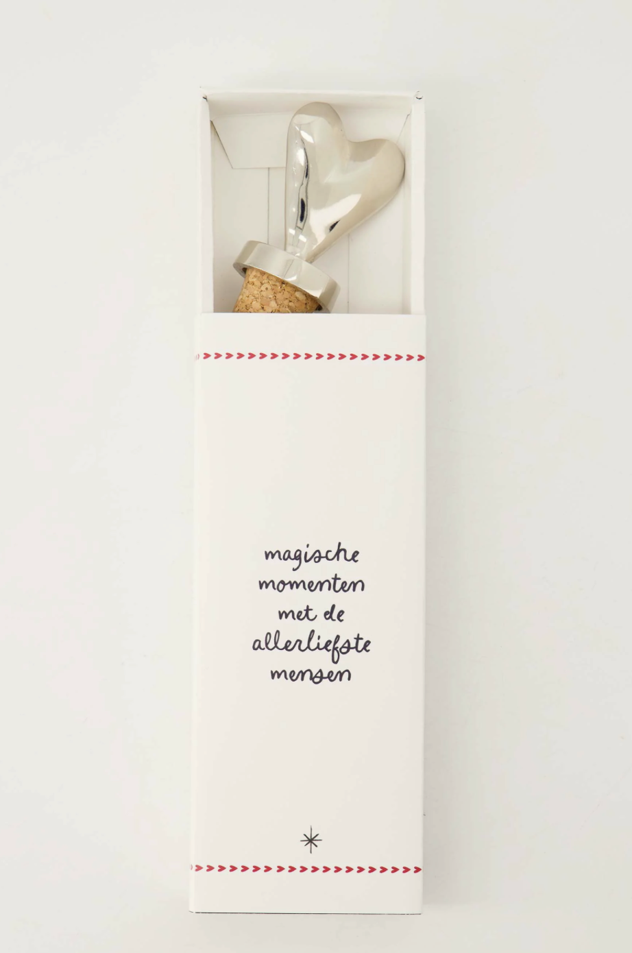 Zusss Wijnstopper Metaal Hartje