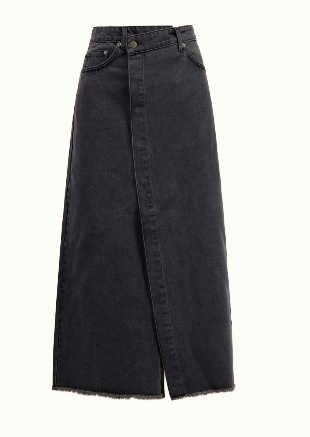 Zusss overslag rok denim grey denim