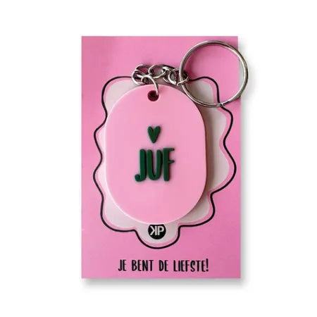 Sleutelhanger Juf