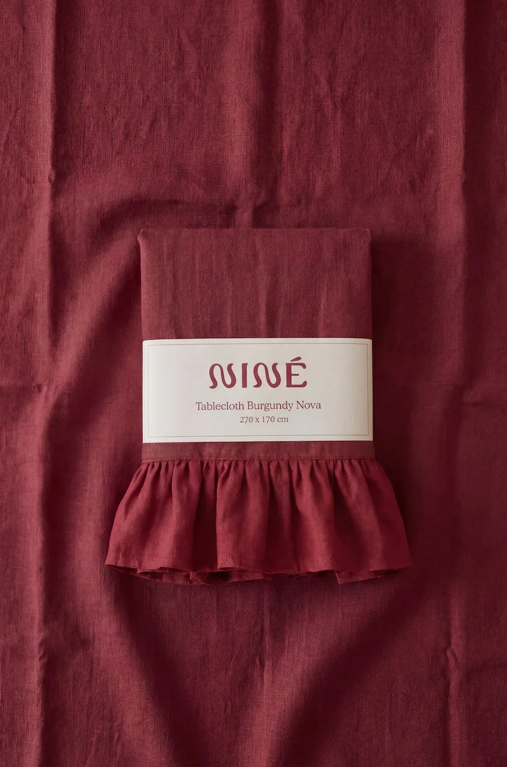 NINE Tablecloth Burgundy Nova
