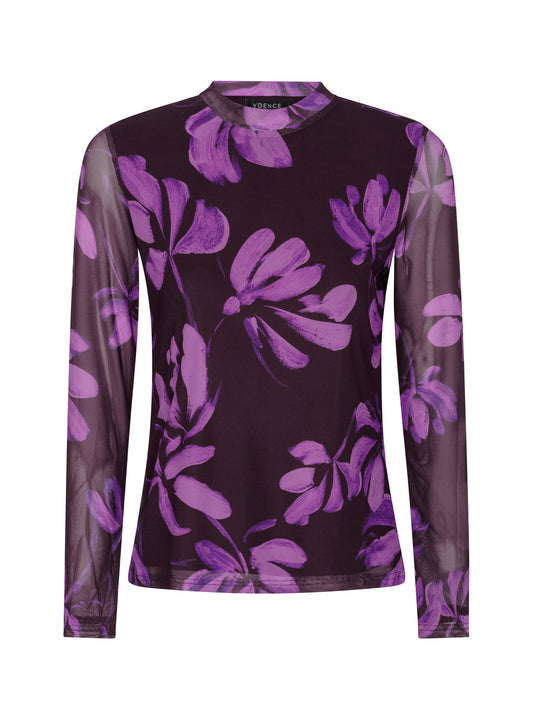 Ydence top Willemijn plum flower