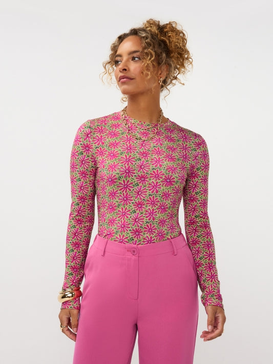 Ydence Top Christine pink Flower