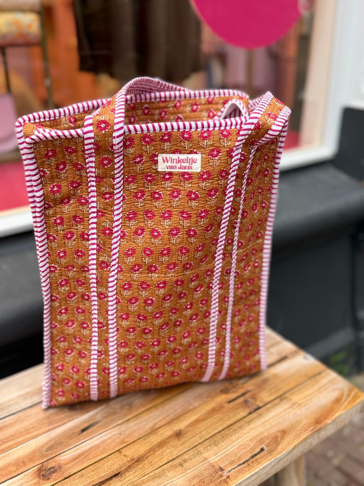 Tote bag oker geel