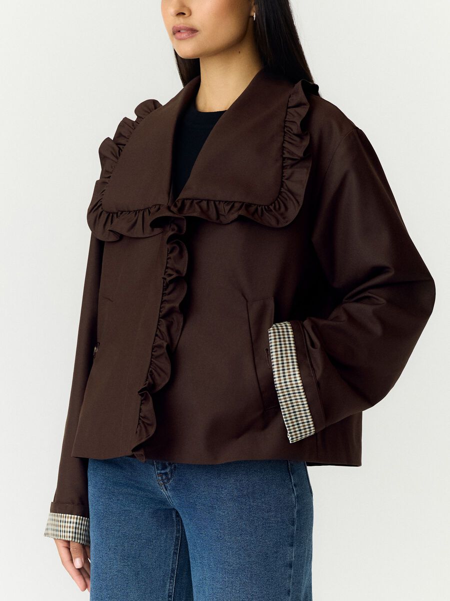 YASHERLA LS SHORT JACKET NOOS coffee bean