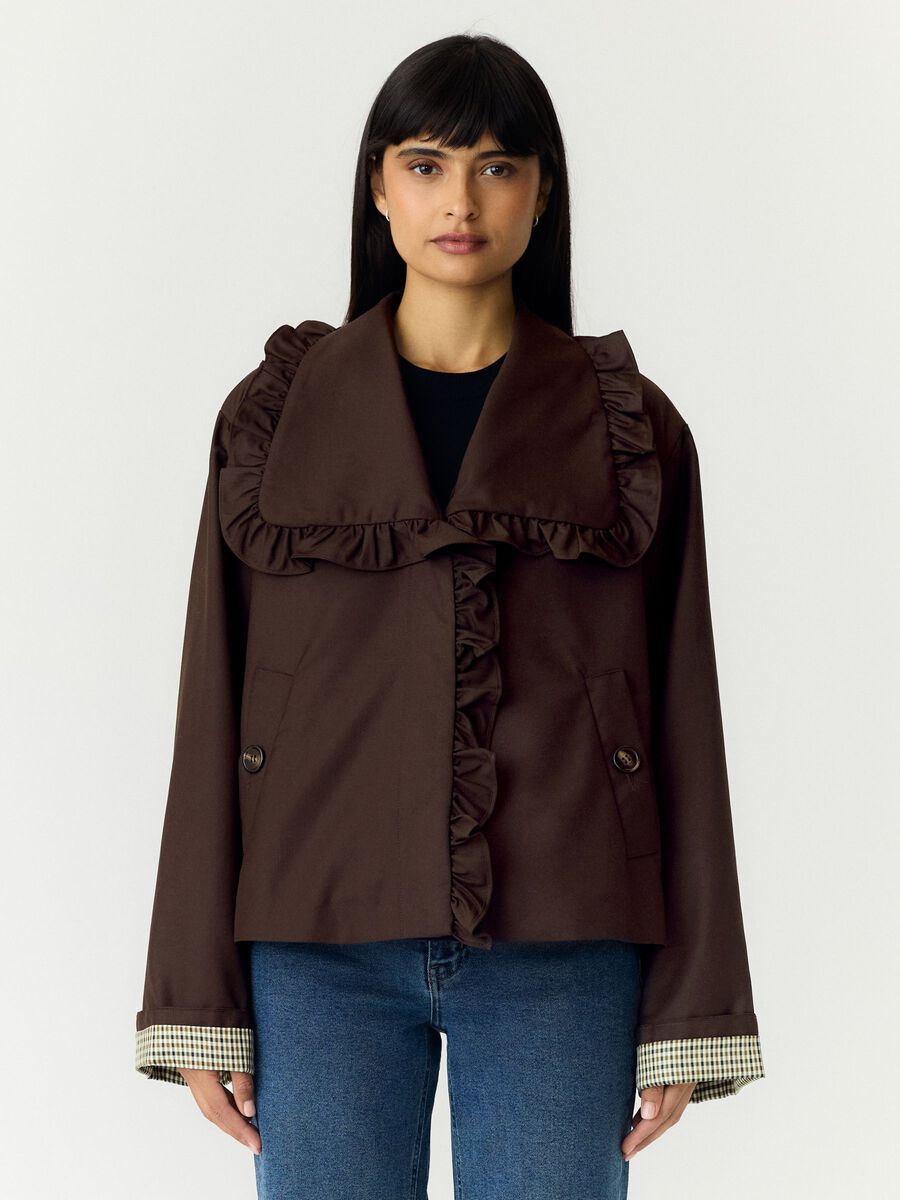 YASHERLA LS SHORT JACKET NOOS coffee bean