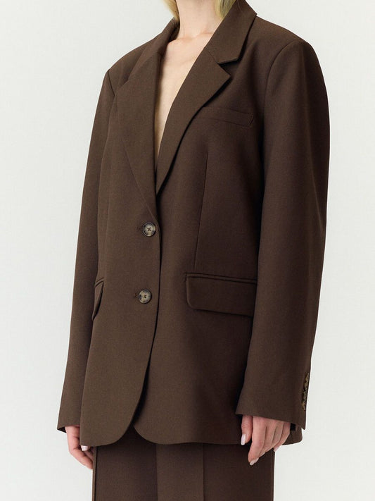 YASRIU LS BLAZER S NOOS coffee bean