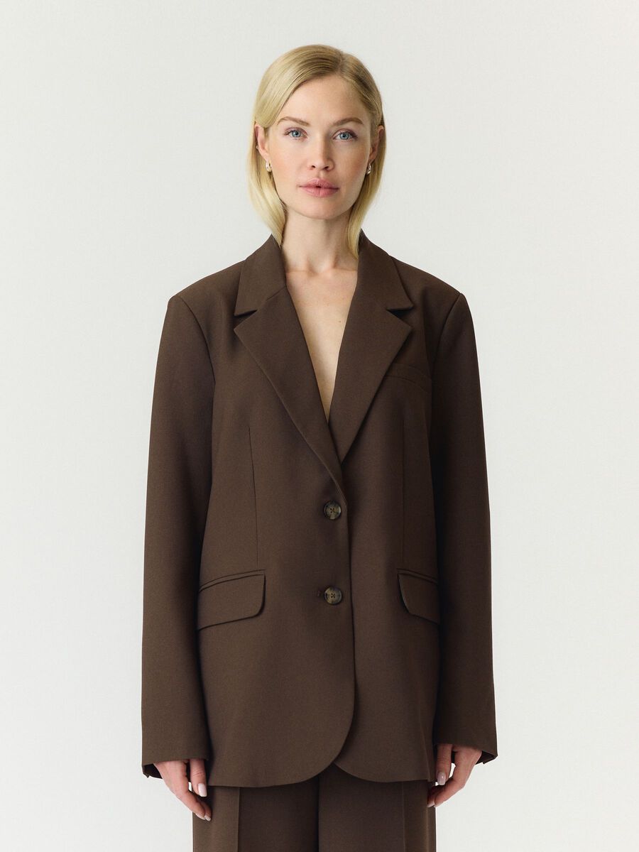 YASRIU LS BLAZER S NOOS coffee bean