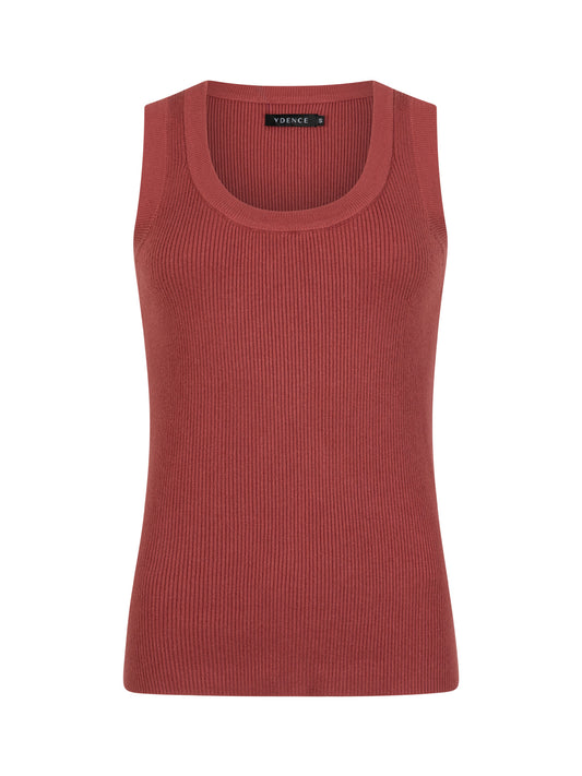 Ydence Knitted top Keely brick red